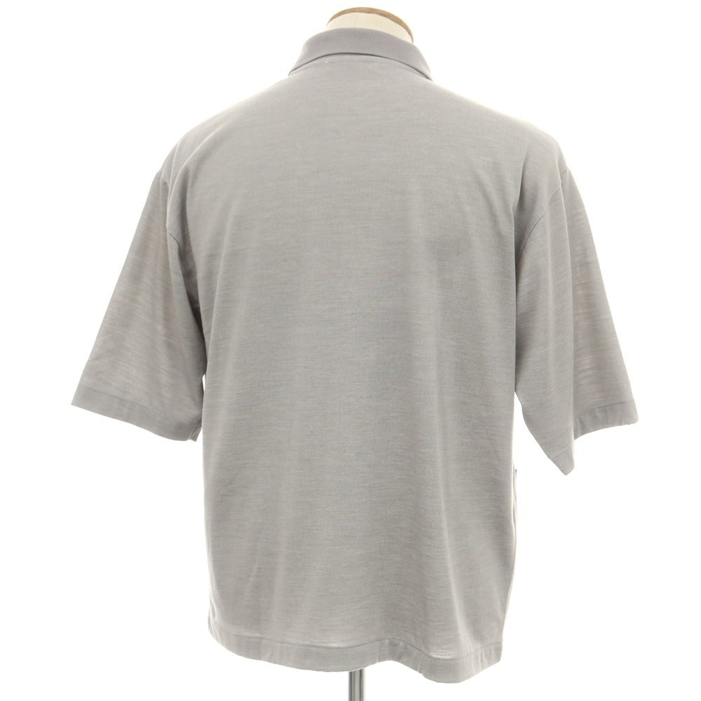 【中古】グリーンレーベルリラクシング green label relaxing ポリエステルウール 半袖シャツ グレー【 M 】【 状態ランクA 】【 メンズ 】
