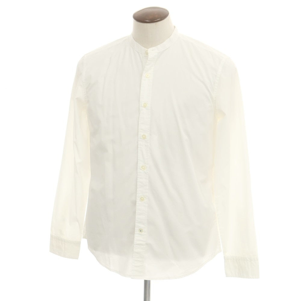 【中古】【未使用】バナナリパブリック Banana Republic ストレッチ コットン バンドカラー カジュアルシャツ ホワイト【 L 】【 状態ランクS 】【 メンズ 】