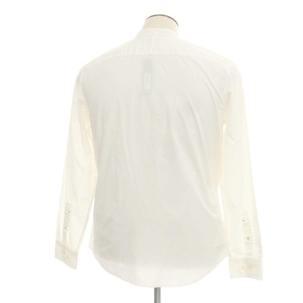 【中古】【未使用】バナナリパブリック Banana Republic ストレッチ コットン バンドカラー カジュアルシャツ ホワイト【 L 】【 状態ランクS 】【 メンズ 】