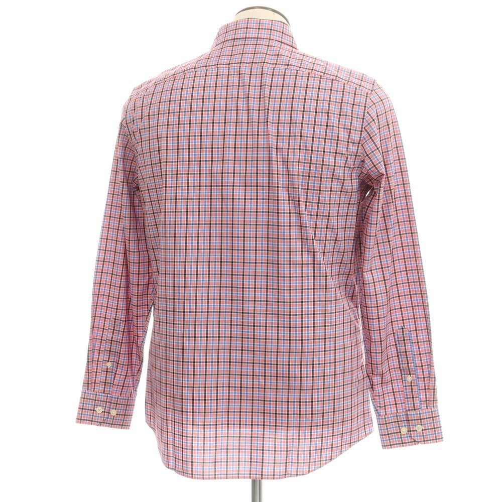 【中古】【未使用】バナナリパブリック Banana Republic コットン チェック レギュラーカラー カジュアルシャツ レッドxブルー【 L 】【 状態ランクS 】【 メンズ 】