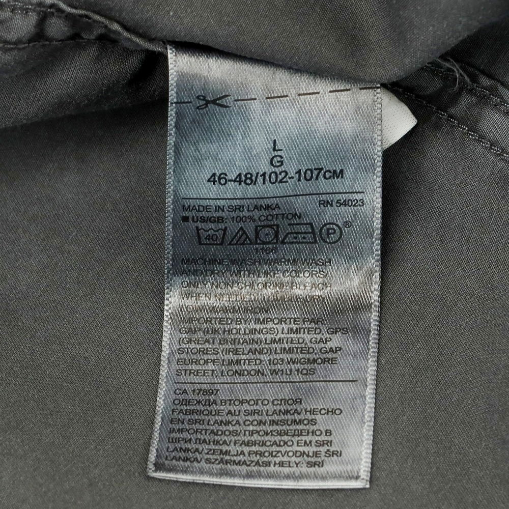 【中古】【未使用】バナナリパブリック Banana Republic コットン レギュラーカラー カジュアルシャツ グレー【 L 】【 状態ランクS 】【 メンズ 】