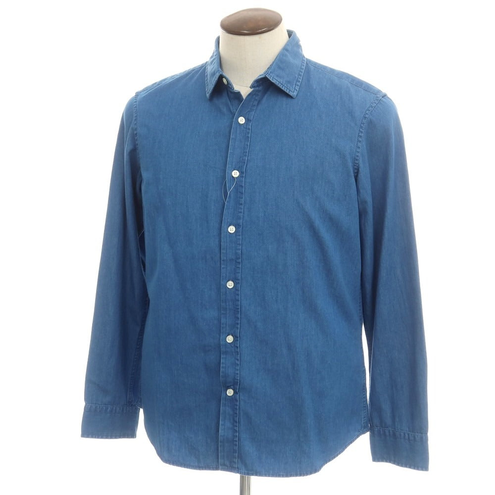 【中古】バナナリパブリック Banana Republic コットン レギュラーカラー カジュアルシャツ ネイビー【 L 】【 状態ランクB 】【 メンズ 】