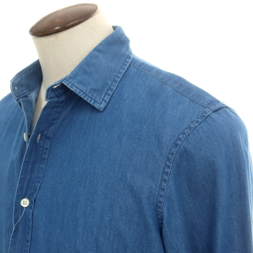 【中古】バナナリパブリック Banana Republic コットン レギュラーカラー カジュアルシャツ ネイビー【 L 】【 状態ランクB 】【 メンズ 】