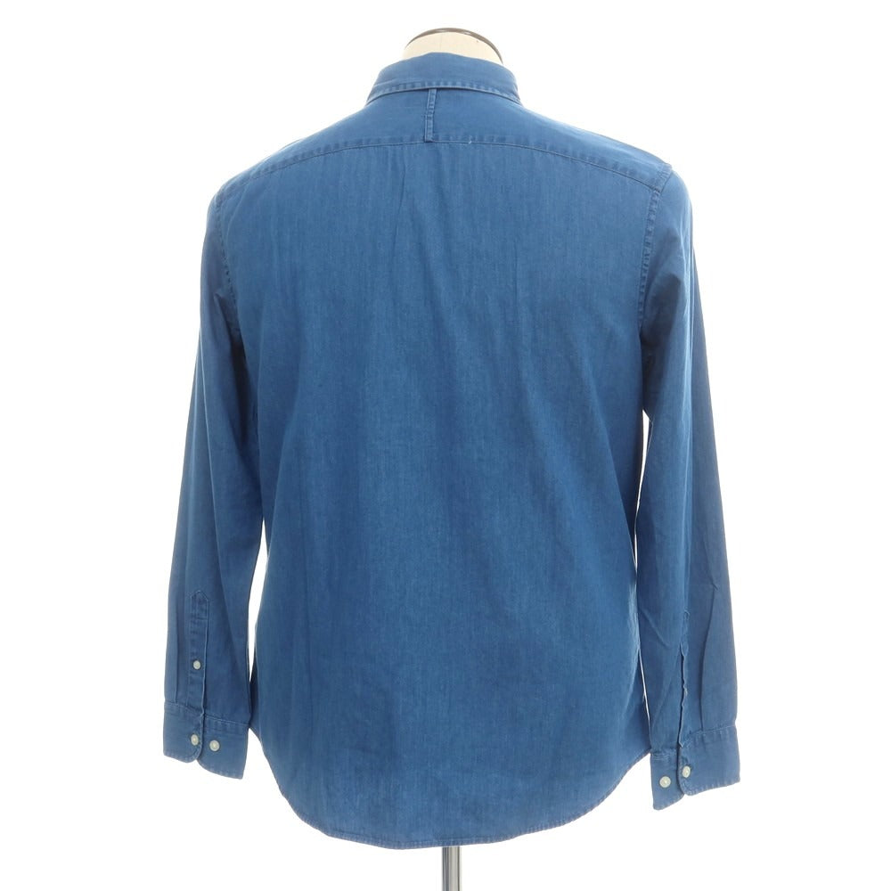 【中古】バナナリパブリック Banana Republic コットン レギュラーカラー カジュアルシャツ ネイビー【 L 】【 状態ランクB 】【 メンズ 】