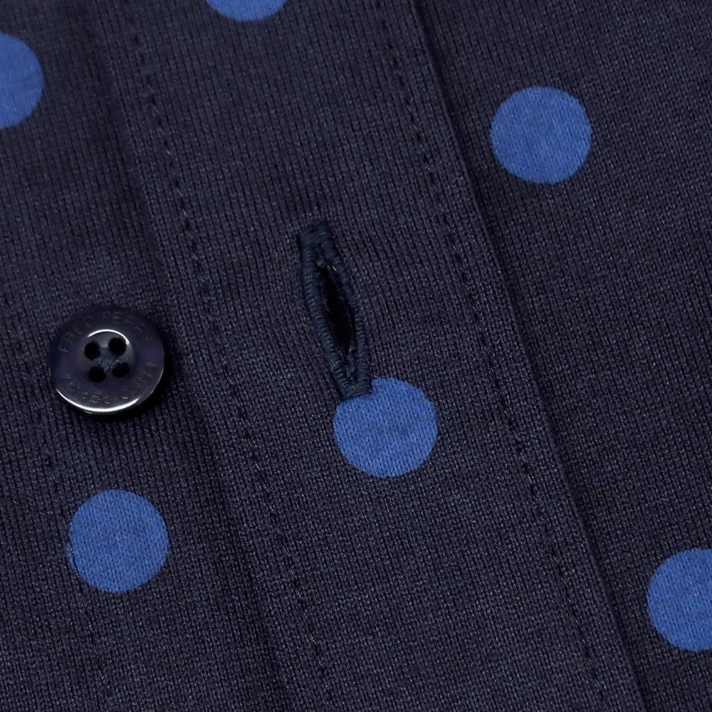 【中古】【未使用】フレッドペリー FRED PERRY コットン ドット ショートカラー 半袖シャツ ネイビー【 M 】【 状態ランクS 】【 メンズ 】
