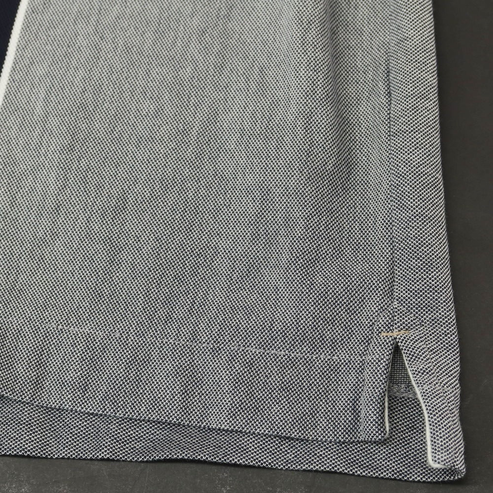 【中古】バナナリパブリック Banana Republic コットン オープンカラー 半袖シャツ ネイビーxアイボリー【 L 】【 状態ランクC 】【 メンズ 】