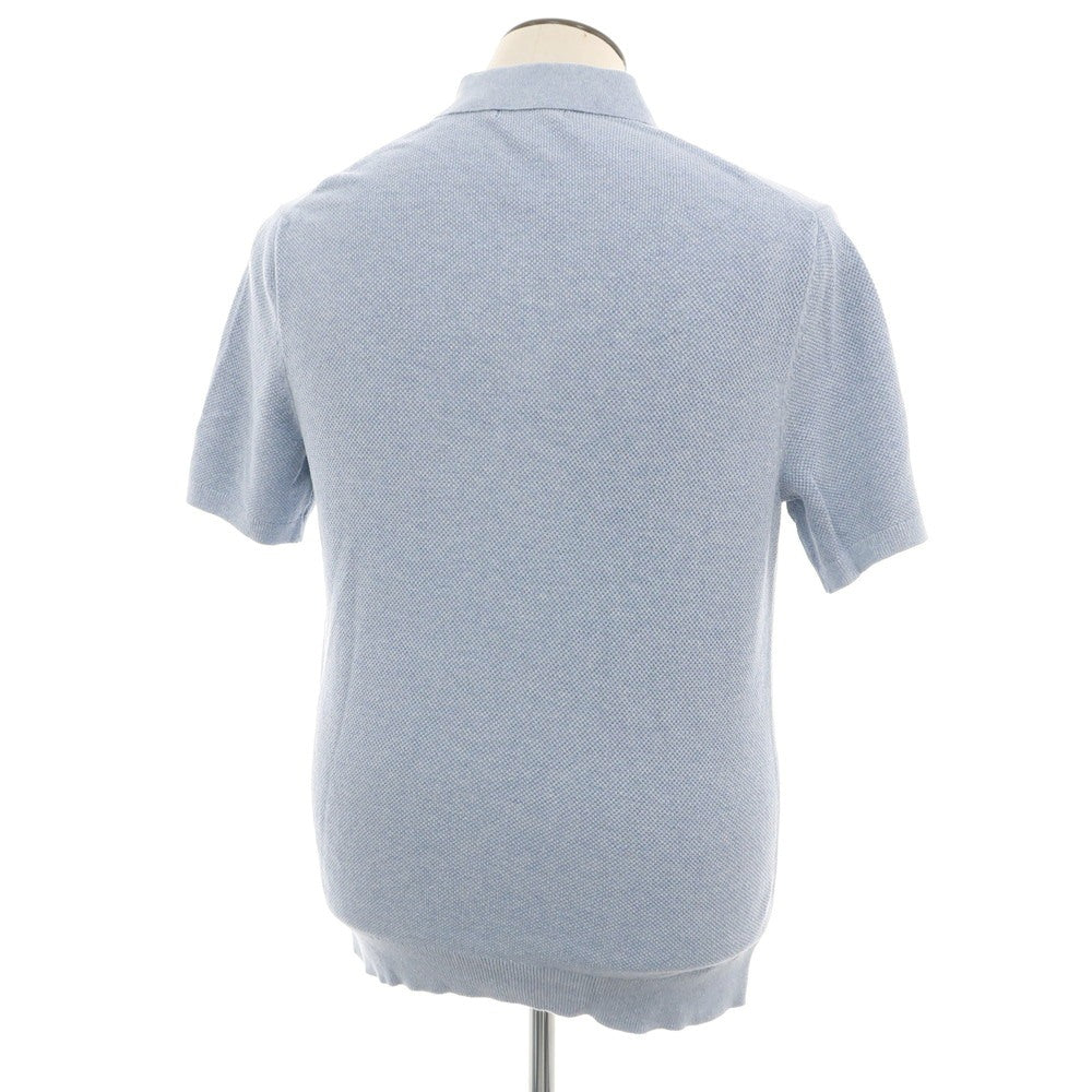 【中古】バナナリパブリック Banana Republic コットン 半袖 ポロニット ライトブルー【 L 】【 状態ランクB 】【 メンズ 】