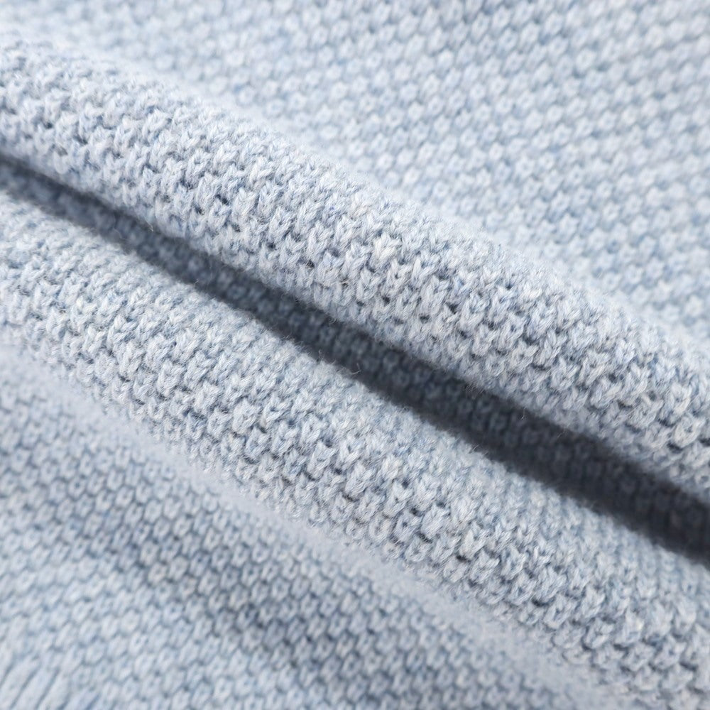 【中古】バナナリパブリック Banana Republic コットン 半袖 ポロニット ライトブルー【 L 】【 状態ランクB 】【 メンズ 】