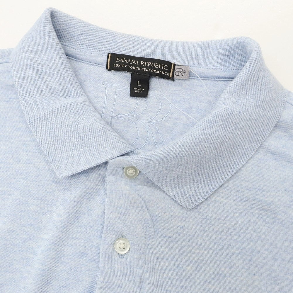 【中古】バナナリパブリック Banana Republic コットン 半袖ポロシャツ ライトブルー【 L 】【 状態ランクB 】【 メンズ 】