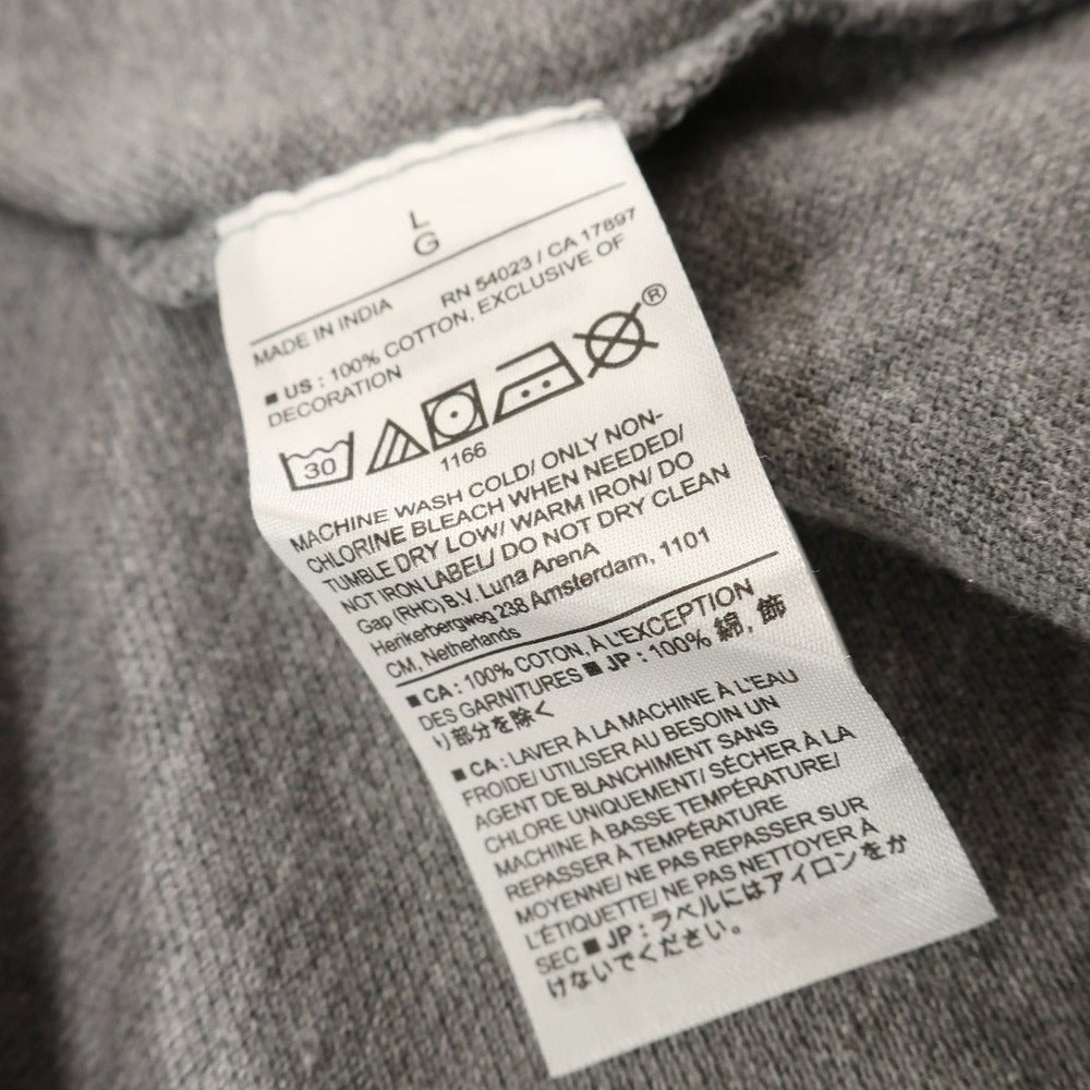 【中古】バナナリパブリック Banana Republic コットン 鹿の子 半袖ポロシャツ グレー【 L 】【 状態ランクB 】【 メンズ 】