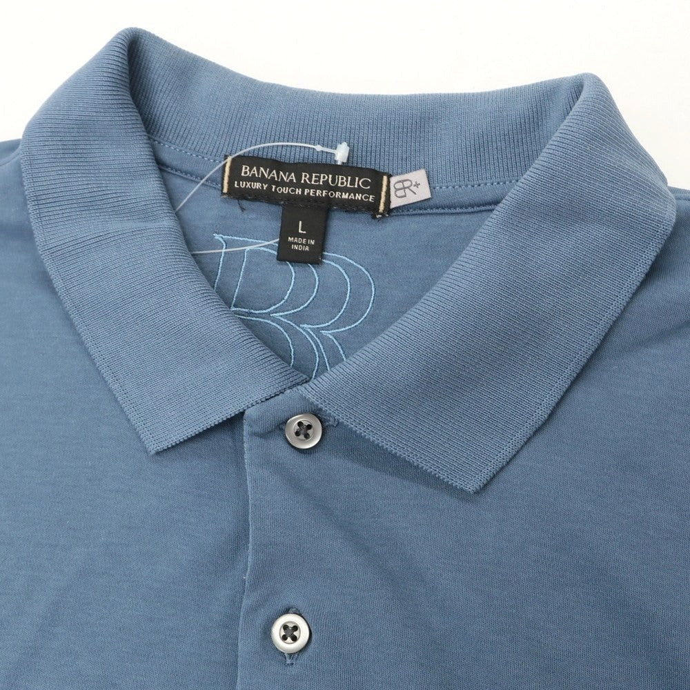 【中古】バナナリパブリック Banana Republic コットン 半袖ポロシャツ ダスティブルー【 L 】【 状態ランクB 】【 メンズ 】