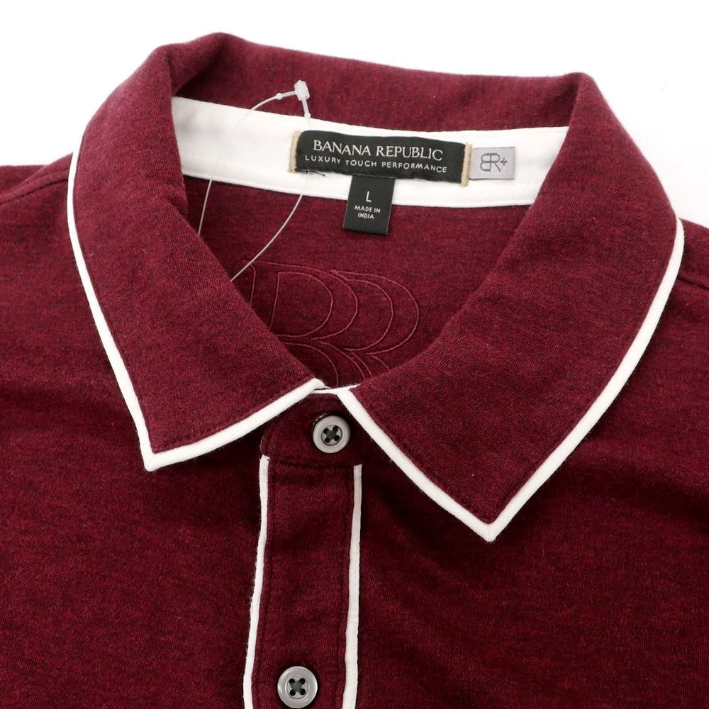 【中古】バナナリパブリック Banana Republic コットン 半袖ポロシャツ ボルドー【 L 】【 状態ランクB 】【 メンズ 】