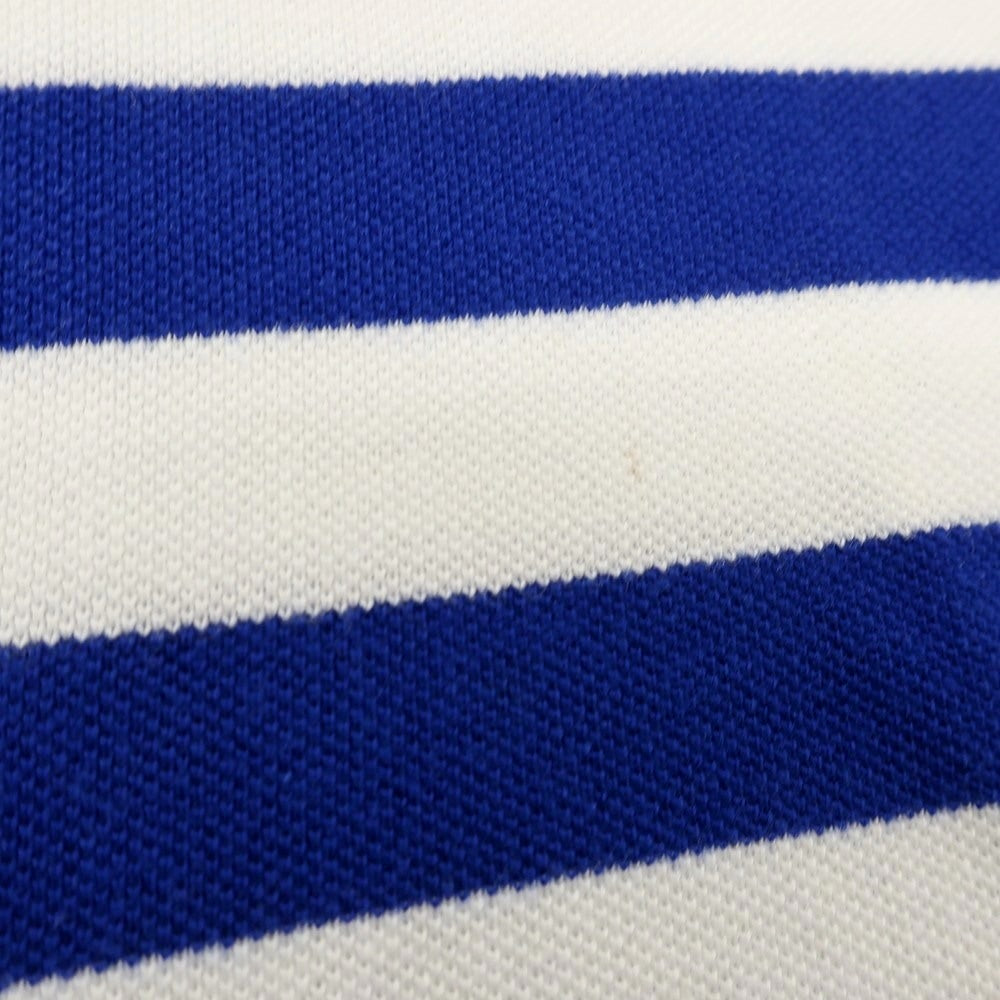【中古】ポロ ラルフローレン Polo Ralph Lauren コットン 鹿の子 ボーダー 半袖ポロシャツ ロイヤルブルーxホワイト【 XL(18-20) 】【 状態ランクB 】【 メンズ 】