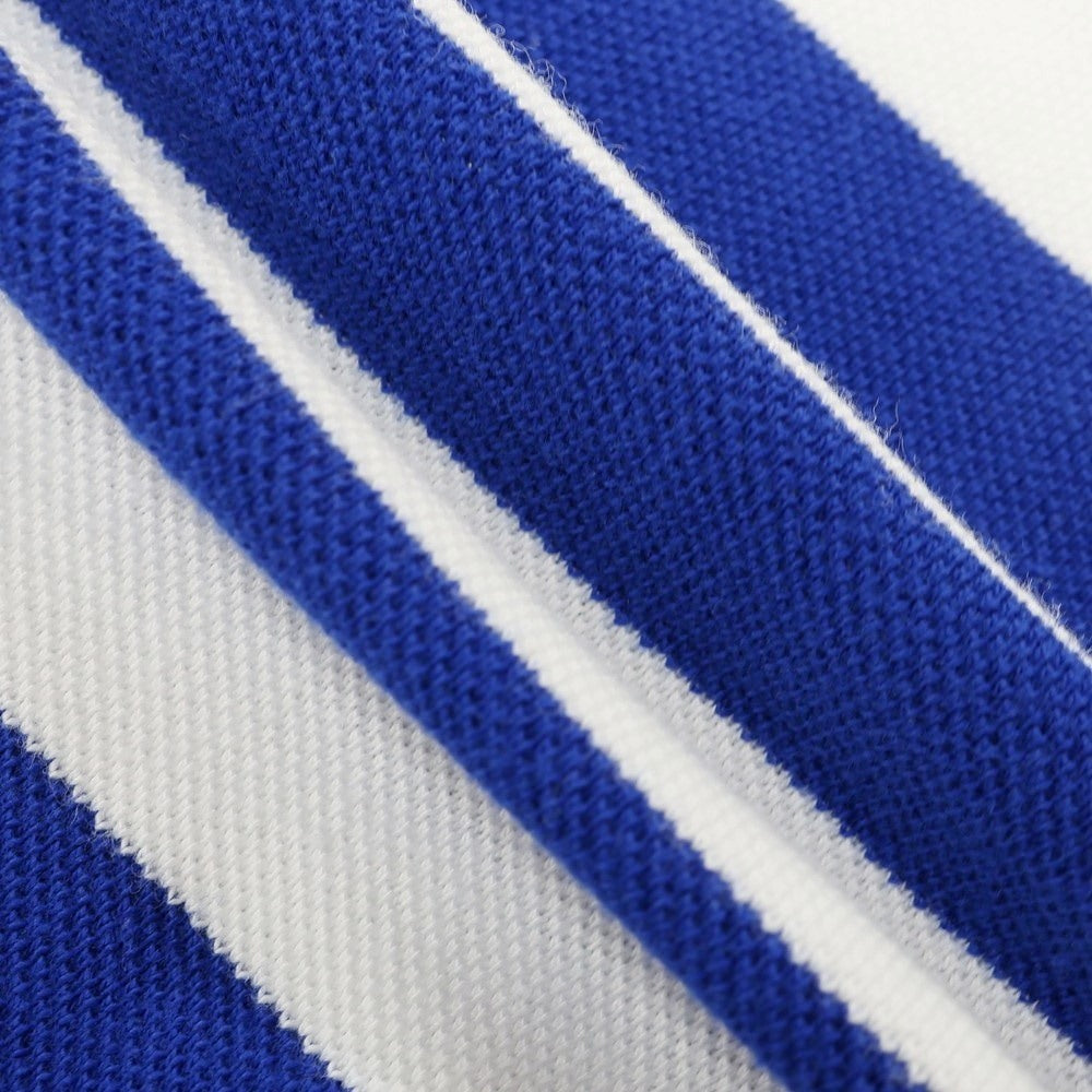 【中古】ポロ ラルフローレン Polo Ralph Lauren コットン 鹿の子 ボーダー 半袖ポロシャツ ロイヤルブルーxホワイト【 XL(18-20) 】【 状態ランクB 】【 メンズ 】