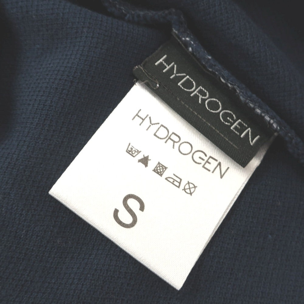 【中古】ハイドロゲン HYDROGEN コットン ハーフジップ 半袖ポロシャツ ネイビー【 S 】【 状態ランクB 】【 メンズ 】