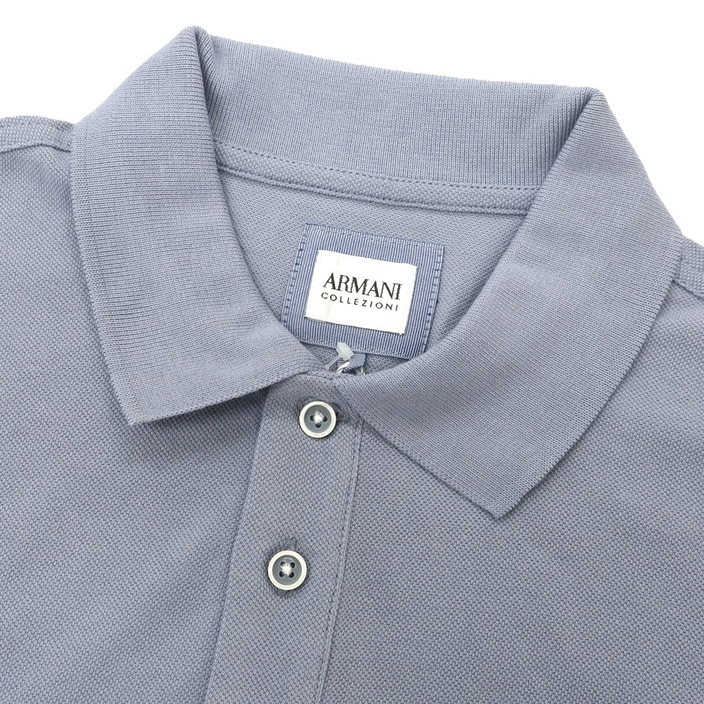 【中古】【未使用】アルマーニ コレッツォーニ ARMANI COLLEZIONI コットン 半袖ポロシャツ ブルーグレー【 M 】【 状態ランクS 】【 メンズ 】
