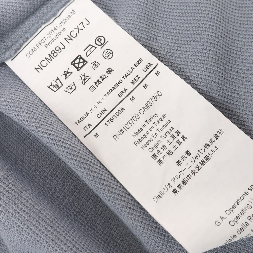 【中古】【未使用】アルマーニ コレッツォーニ ARMANI COLLEZIONI コットン 半袖ポロシャツ ブルーグレー【 M 】【 状態ランクS 】【 メンズ 】