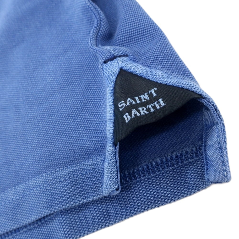 【中古】【未使用】エムシー ツーセント バース MC2 Saint Barth コットン 鹿の子 半袖ポロシャツ ブルー【 M 】【 状態ランクS 】【 メンズ 】