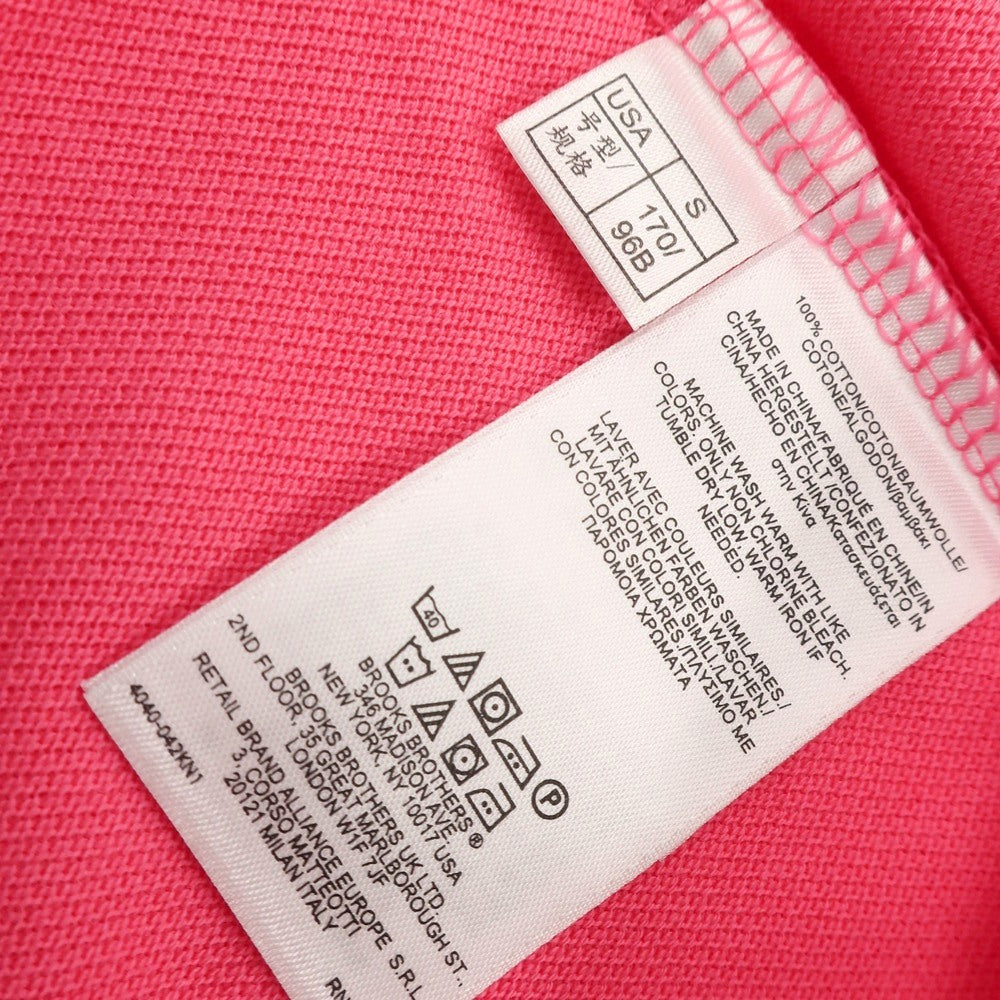 【中古】【未使用】ブルックスブラザーズ Brooks Brothers コットン 鹿の子 隠しボタンダウン 半袖ポロシャツ ピンク【 S 】【 状態ランクS 】【 メンズ 】
