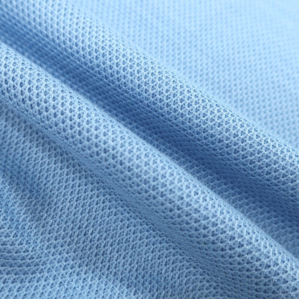 【中古】【未使用】フクロウ FUKUROU リネン カッタウェイ 半袖ポロシャツ ライトブルー【 46 】【 状態ランクS 】【 メンズ 】