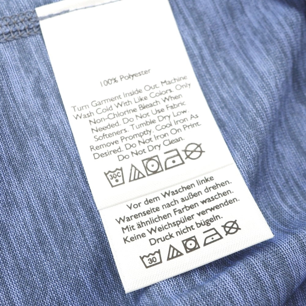【中古】【未使用】エディー バウアー Eddie Bauer ポリエステル クルーネック 半袖Tシャツ スマルトブルーxグレー【 S 】【 状態ランクS 】【 メンズ 】