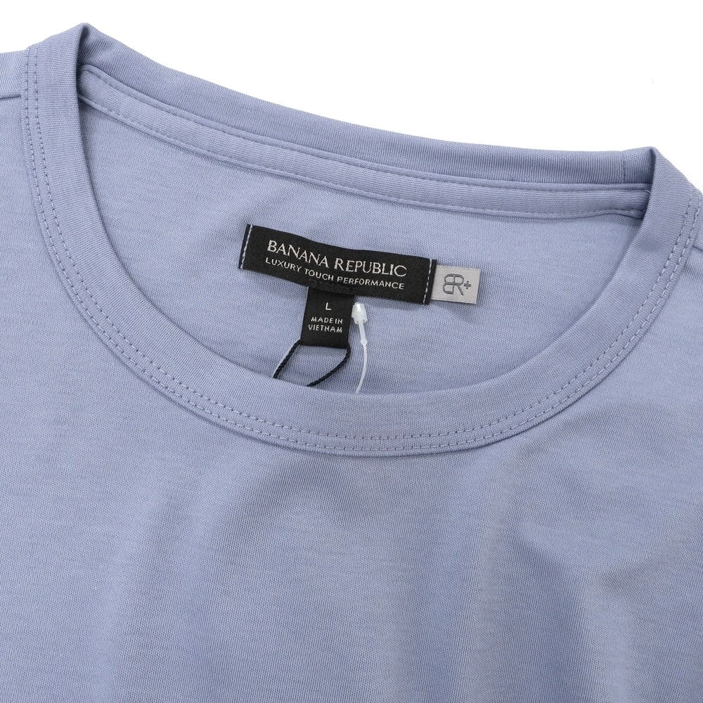 【中古】【未使用】バナナリパブリック Banana Republic コットン クルーネック 半袖Tシャツ スマルトブルー【 L 】【 状態ランクS 】【 メンズ 】