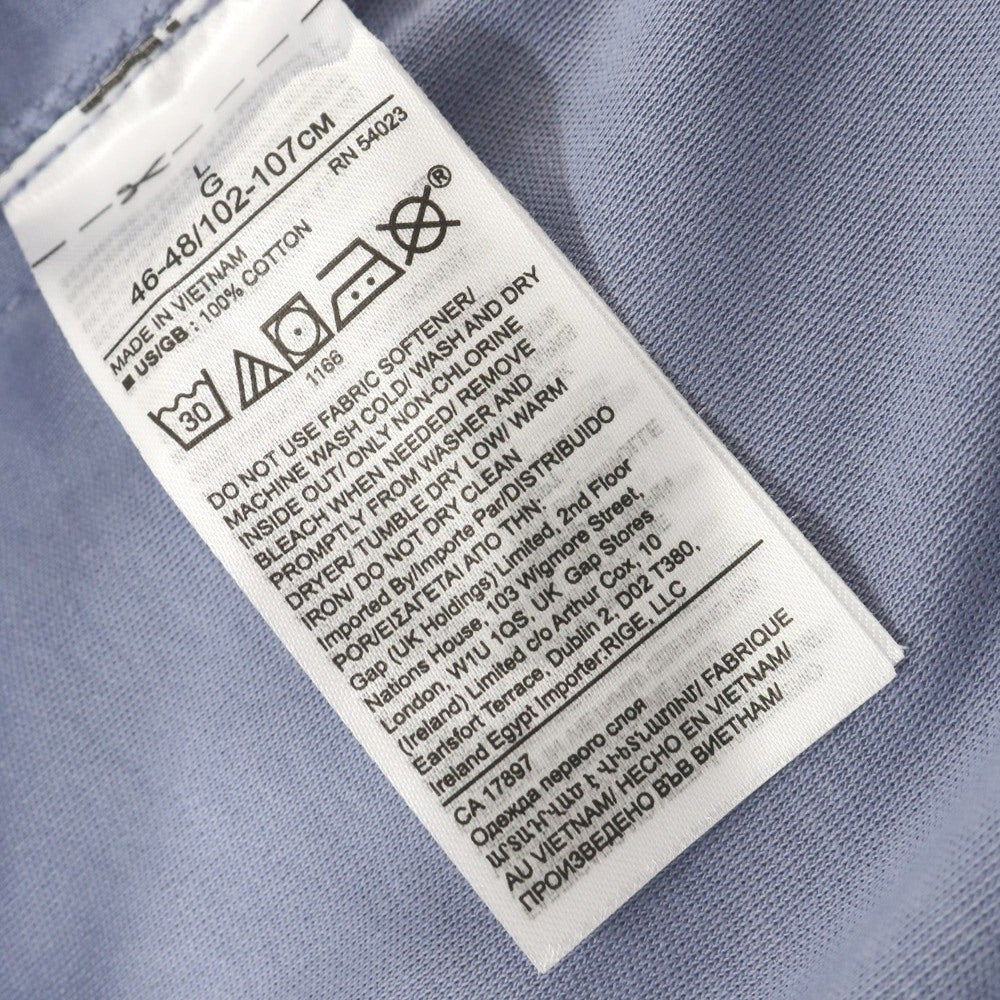 【中古】【未使用】バナナリパブリック Banana Republic コットン クルーネック 半袖Tシャツ スマルトブルー【 L 】【 状態ランクS 】【 メンズ 】