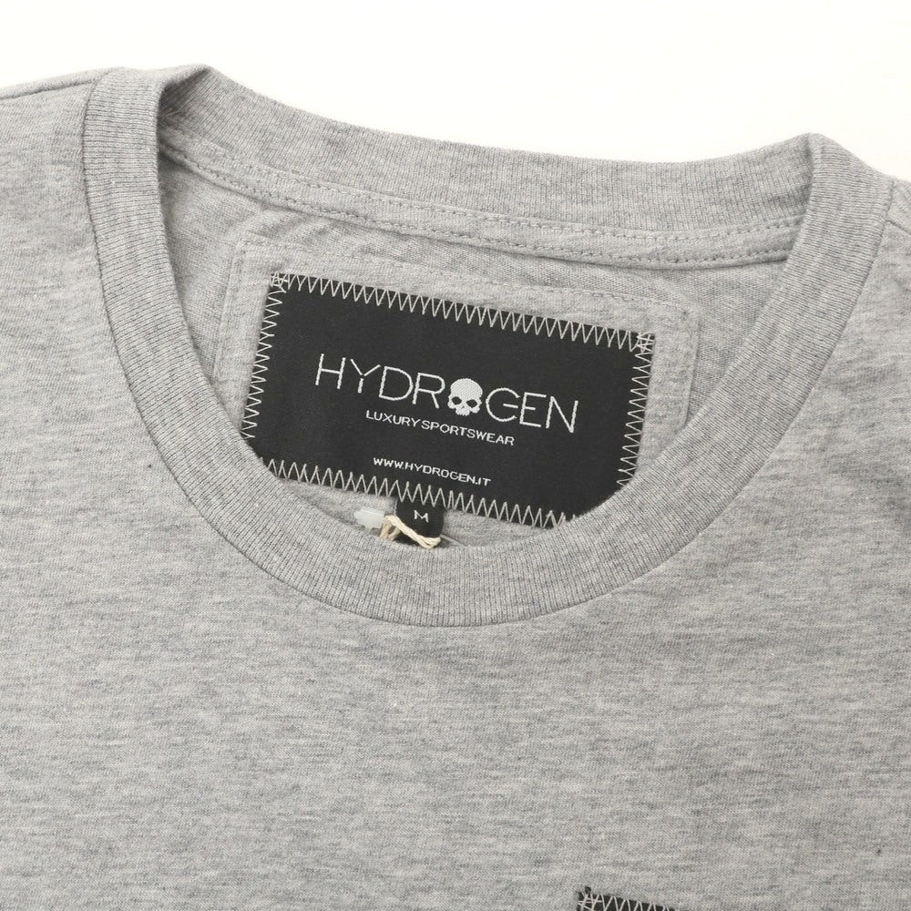 【中古】ハイドロゲン HYDROGEN コットン クルーネック ポケット 半袖Tシャツ グレー【 M 】【 状態ランクA 】【 メンズ 】