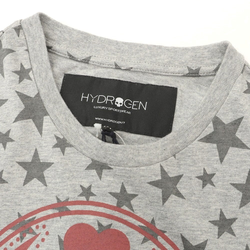 【中古】ハイドロゲン HYDROGEN コットン クルーネック 半袖Tシャツ グレー【 M 】【 状態ランクA 】【 メンズ 】