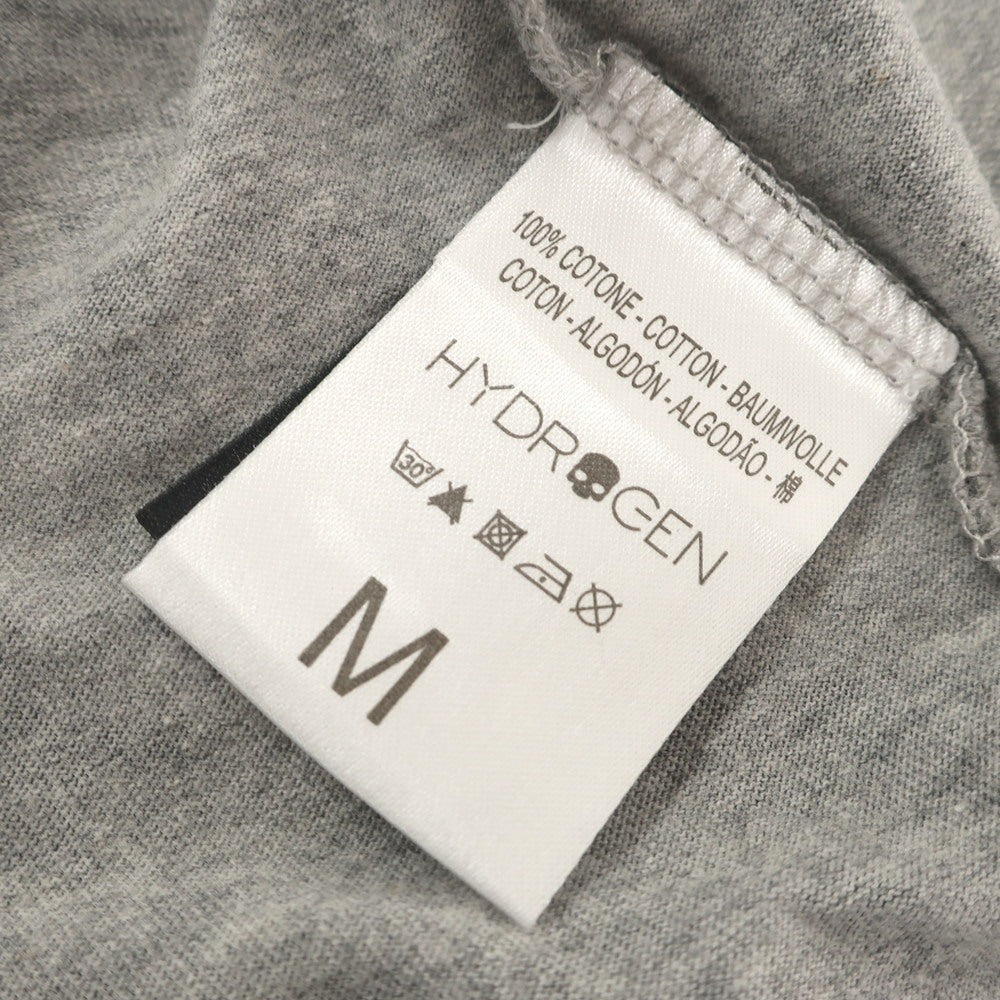 【中古】ハイドロゲン HYDROGEN コットン クルーネック 半袖Tシャツ グレー【 M 】【 状態ランクA 】【 メンズ 】