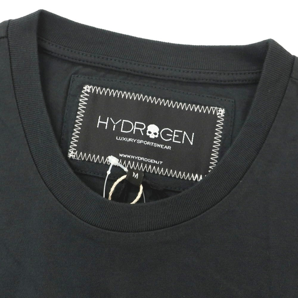 【中古】ハイドロゲン HYDROGEN コットン クルーネック ポケット 半袖Tシャツ ブラック【 M 】【 状態ランクA 】【 メンズ 】