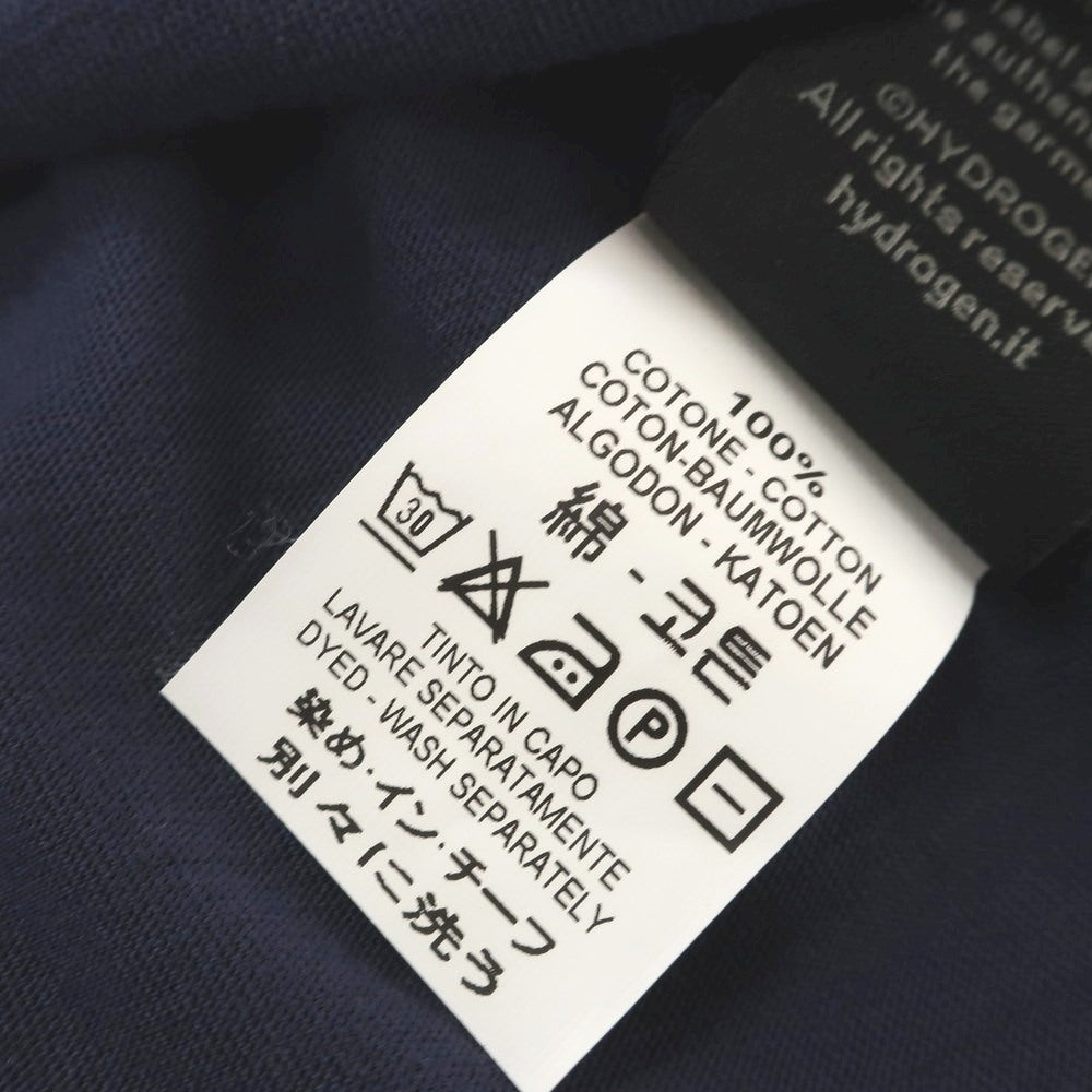 【中古】ハイドロゲン HYDROGEN コットン クルーネック ポケット 半袖Tシャツ ネイビー【 M 】【 状態ランクA 】【 メンズ 】