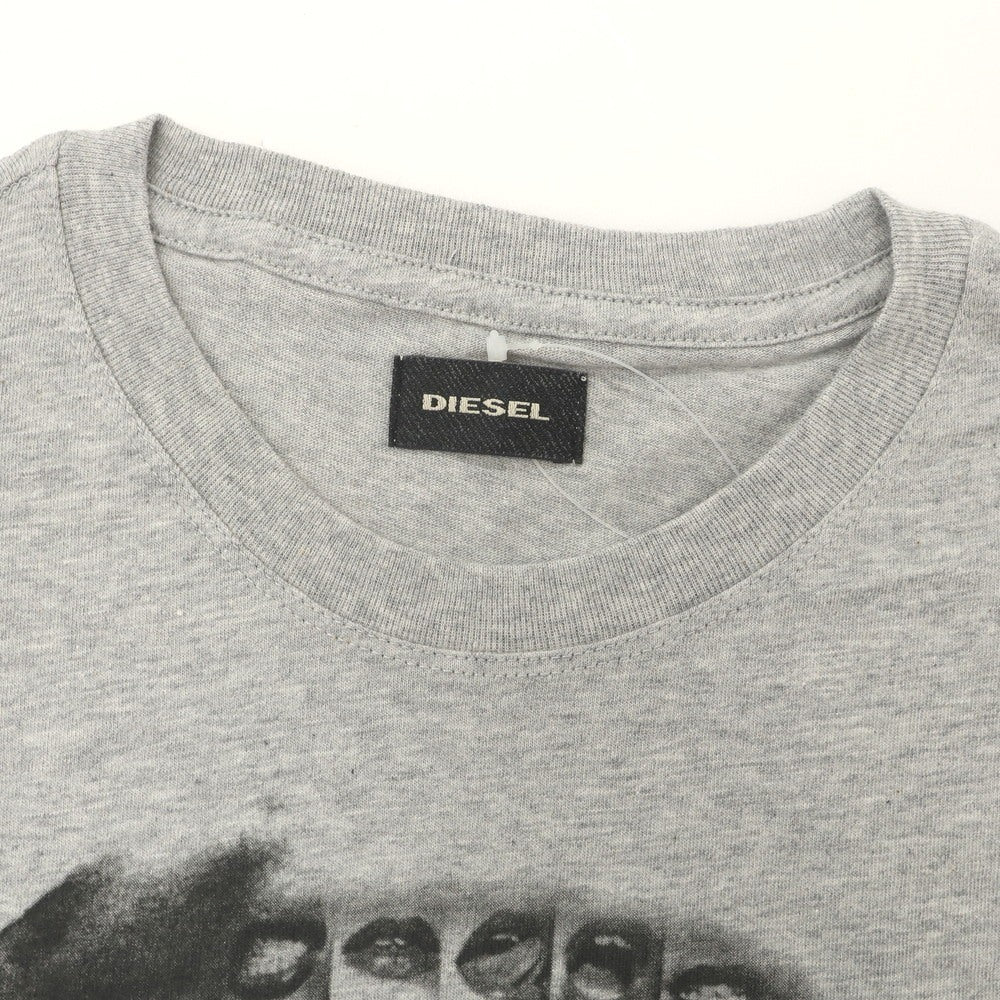 【中古】ディーゼル DIESEL コットン クルーネック 半袖Tシャツ グレー【 S 】【 状態ランクA 】【 メンズ 】