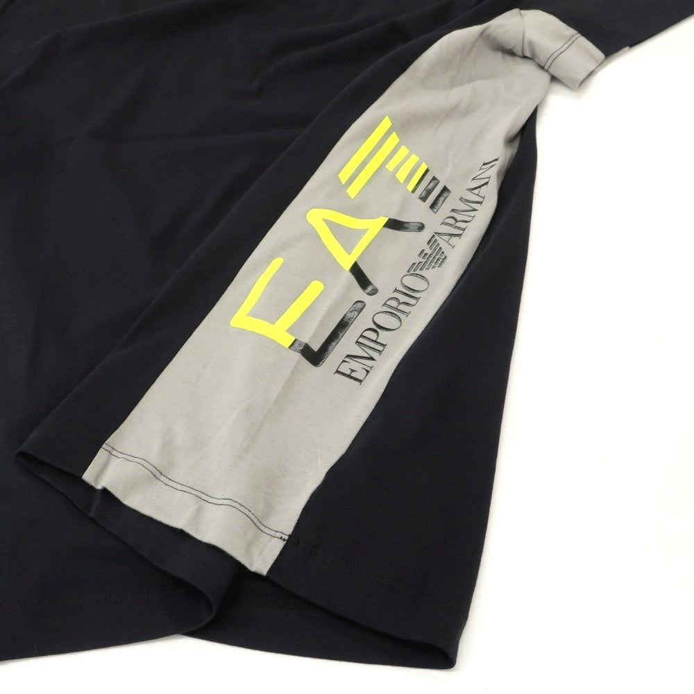 【中古】【未使用】エンポリオ アルマーニ EMPORIO ARMANI コットン クルーネック 半袖Tシャツ ブラック【 S 】【 状態ランクS 】【 メンズ 】