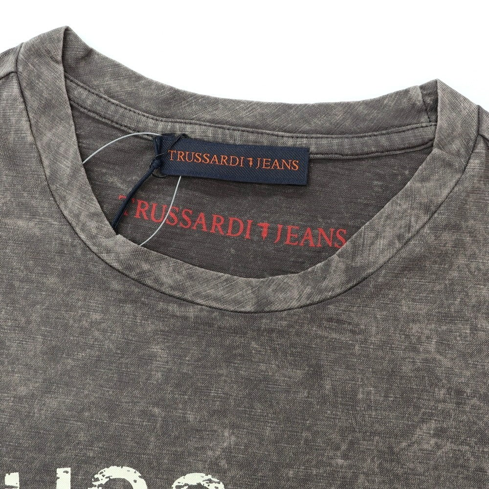 【中古】トラサルディ TRUSSARDI コットン クルーネック 半袖Tシャツ グレー系【 S 】【 状態ランクA 】【 メンズ 】