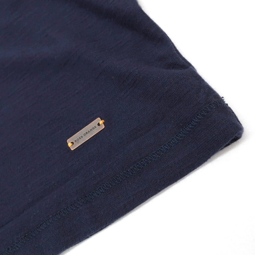 【中古】【未使用】ヒューゴボス HUGO BOSS コットン クルーネック ポケット 半袖Tシャツ ネイビー【 M 】【 状態ランクS 】【 メンズ 】