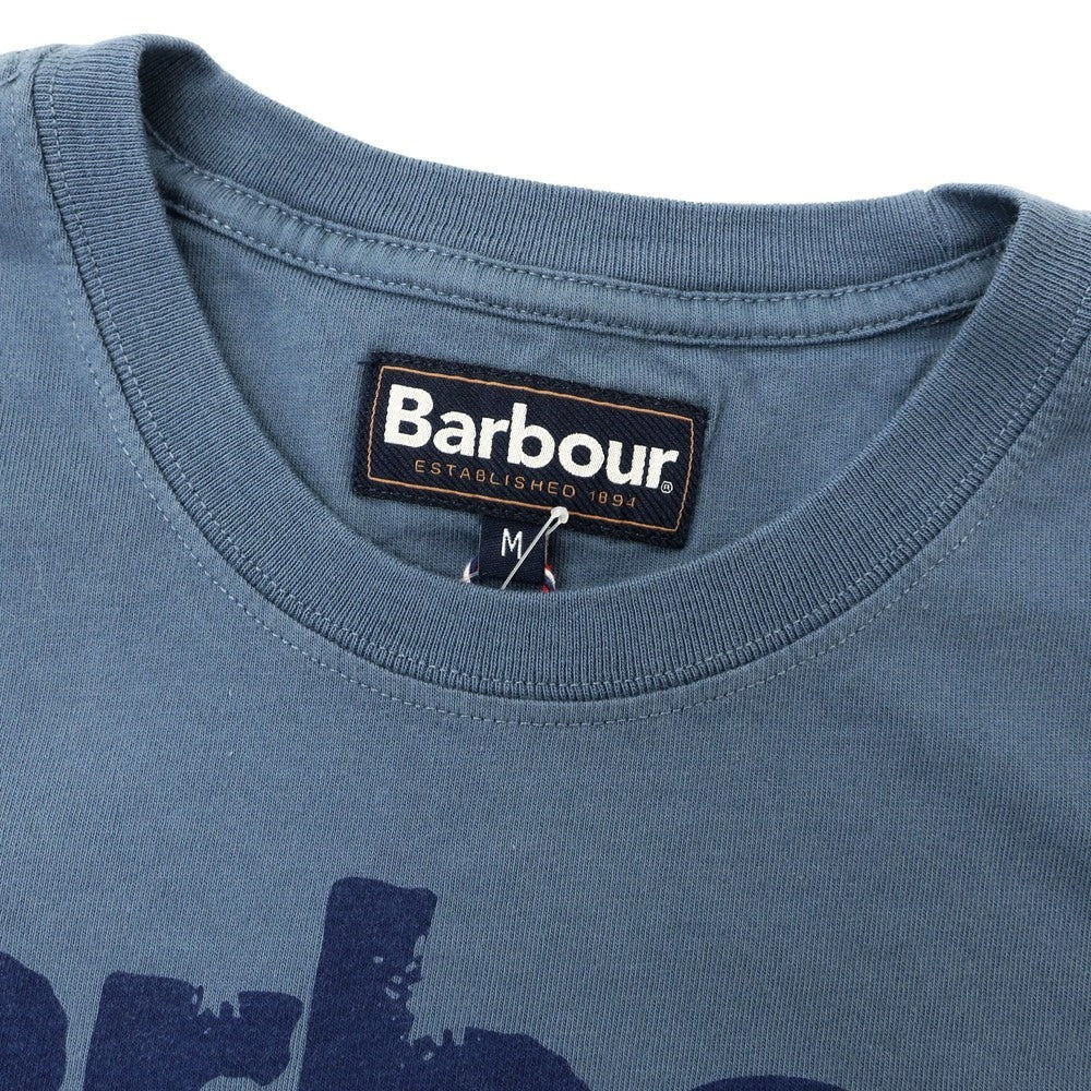 【中古】【未使用】バブアー Barbour コットン クルーネック 半袖Tシャツ ダスティブルー系【 M 】【 状態ランクS 】【 メンズ 】