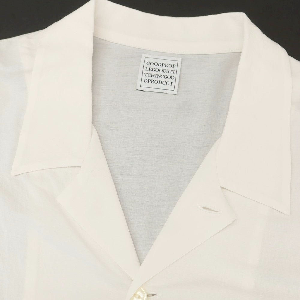 【中古】グッド ピープル グッド ステッチング グッド プロダクト GOOD PEOPLE GOOD STITCHING GOOD PRODUCT 2025年春夏 コットン系 オープンカラー 半袖シャツ ホワイト【 表記なし(L位) 】【 状態ランクB 】【 メンズ 】