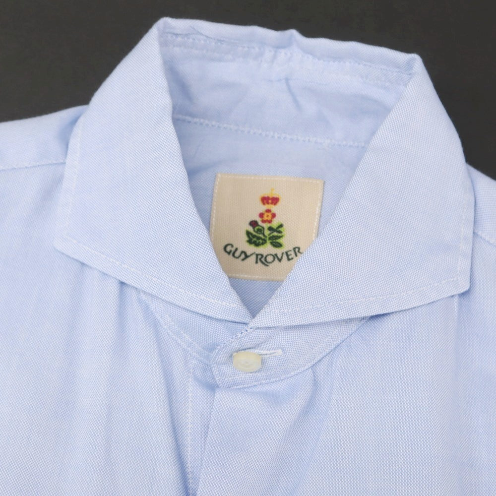 【中古】ギローバー GUY ROVER コットン ホリゾンタルカラー ドレスシャツ ブルー【 XS 】【 状態ランクB 】【 メンズ 】