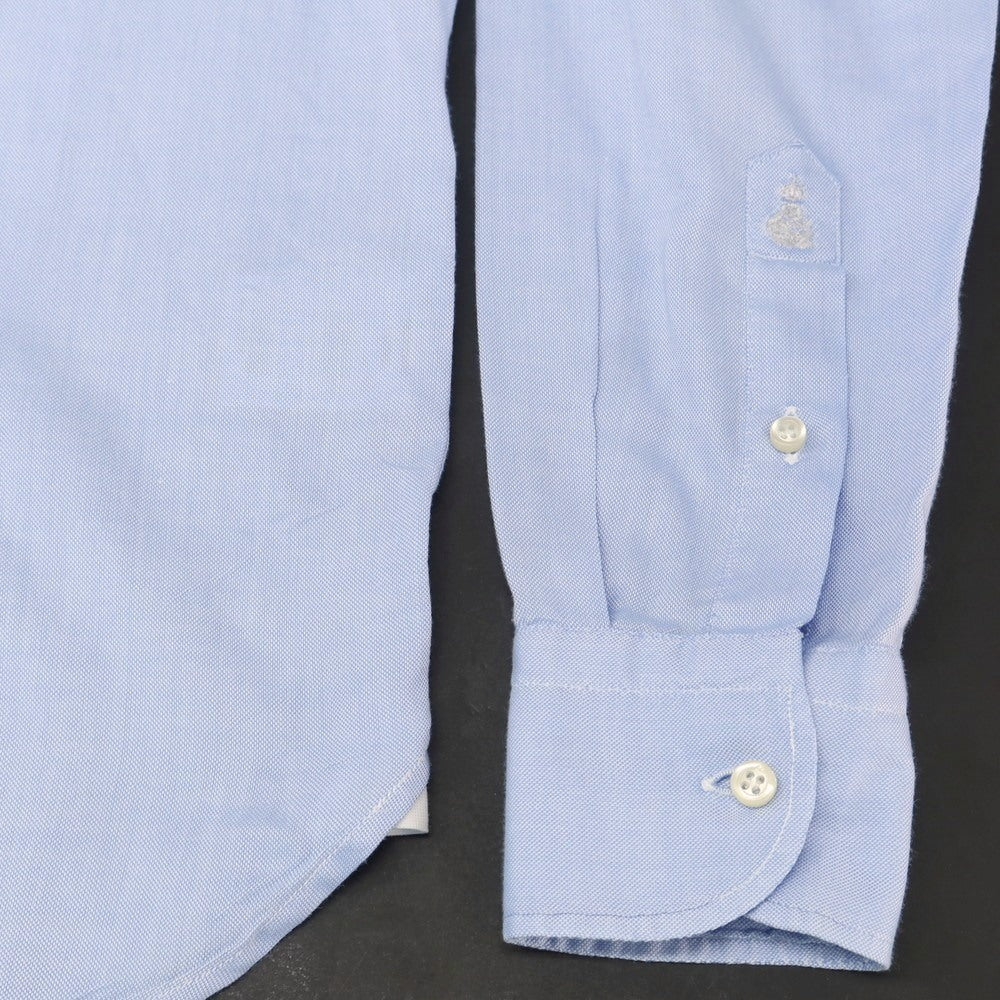 【中古】ギローバー GUY ROVER コットン ホリゾンタルカラー ドレスシャツ ブルー【 XS 】【 状態ランクB 】【 メンズ 】