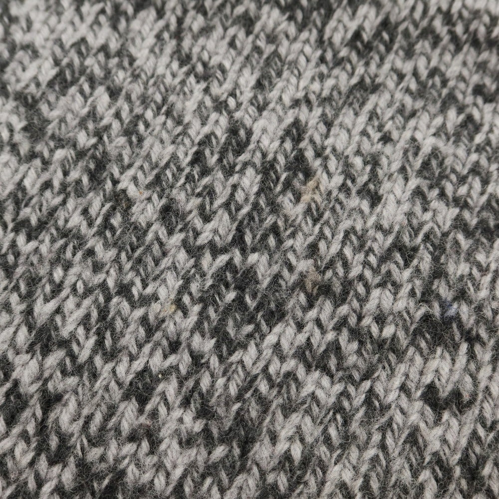 【中古】グランサッソ GRAN SASSO ウール クルーネック プルオーバーニット グレーxチャコールグレー【 46 】【 状態ランクC 】【 メンズ 】