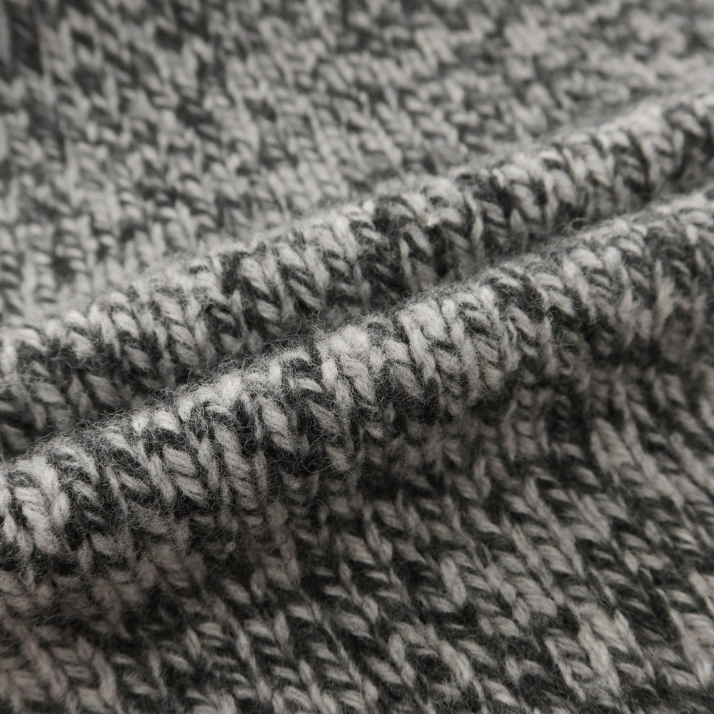 【中古】グランサッソ GRAN SASSO ウール クルーネック プルオーバーニット グレーxチャコールグレー【 46 】【 状態ランクC 】【 メンズ 】