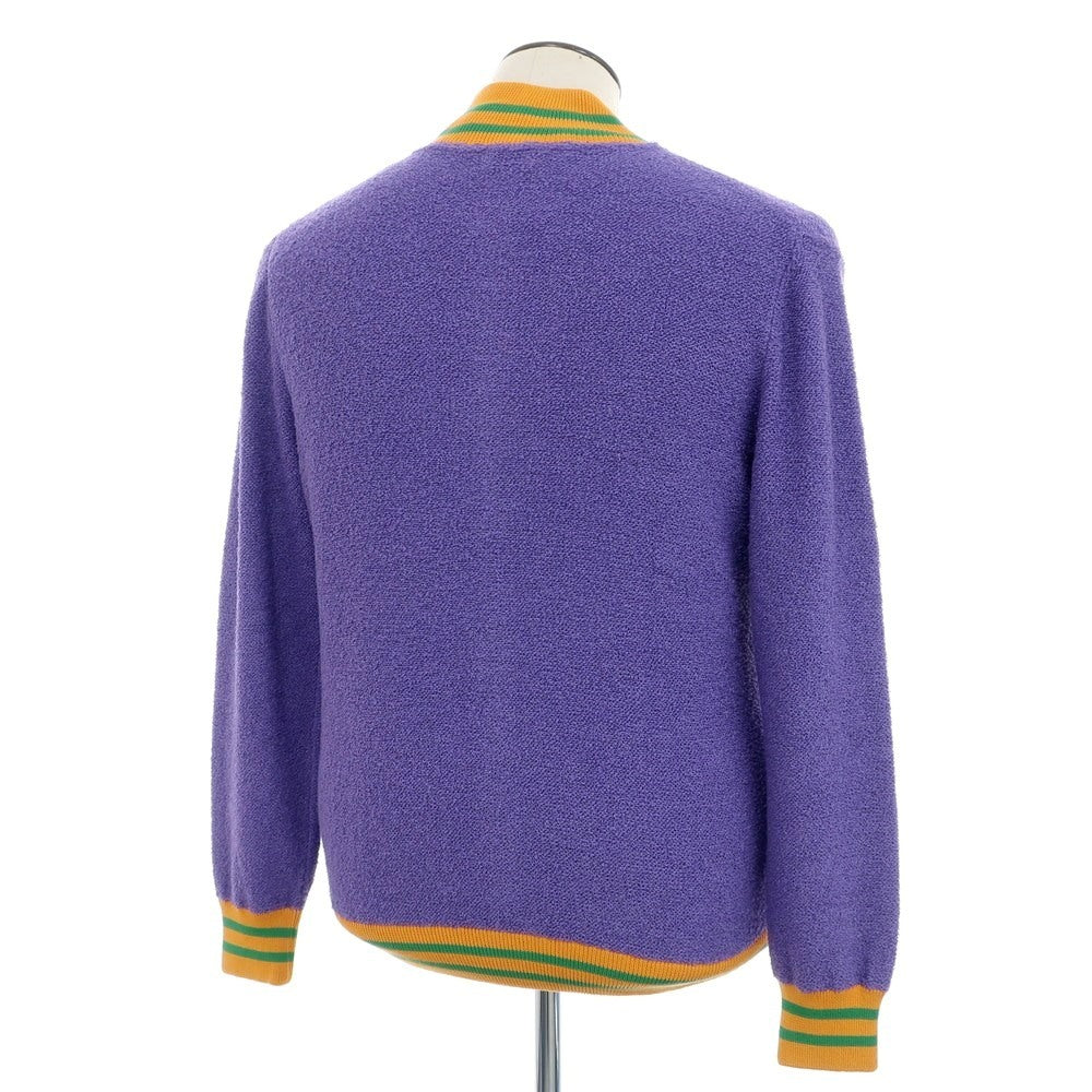 【新品】ガリア GALLIA コットンナイロン ニットブルゾン パープルxオレンジ系【 52 】【 状態ランクN 】【 メンズ 】