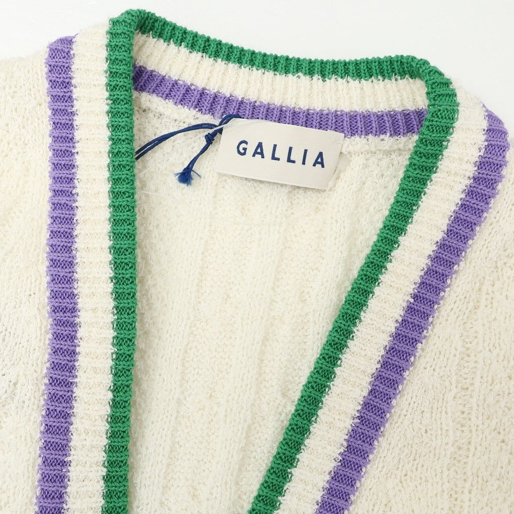 【新品】ガリア GALLIA コットンナイロン ニットベスト アイボリー【 48 】【 状態ランクN 】【 メンズ 】