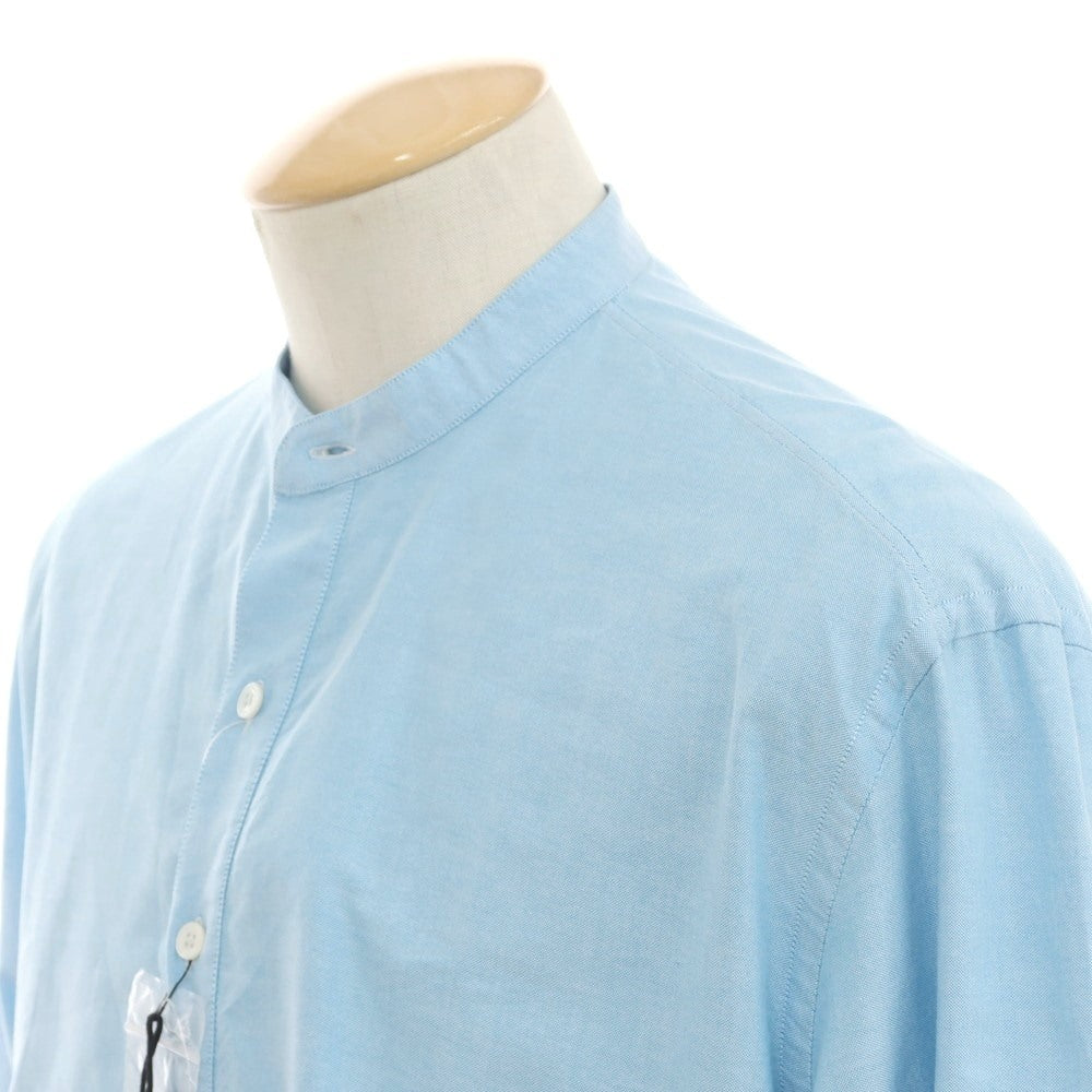 【新品】ドッピアアー DOPPIAA コットン バンドカラー プルオーバーシャツ ライトブルーxピンク【 S 】【 状態ランクN 】【 メンズ 】
