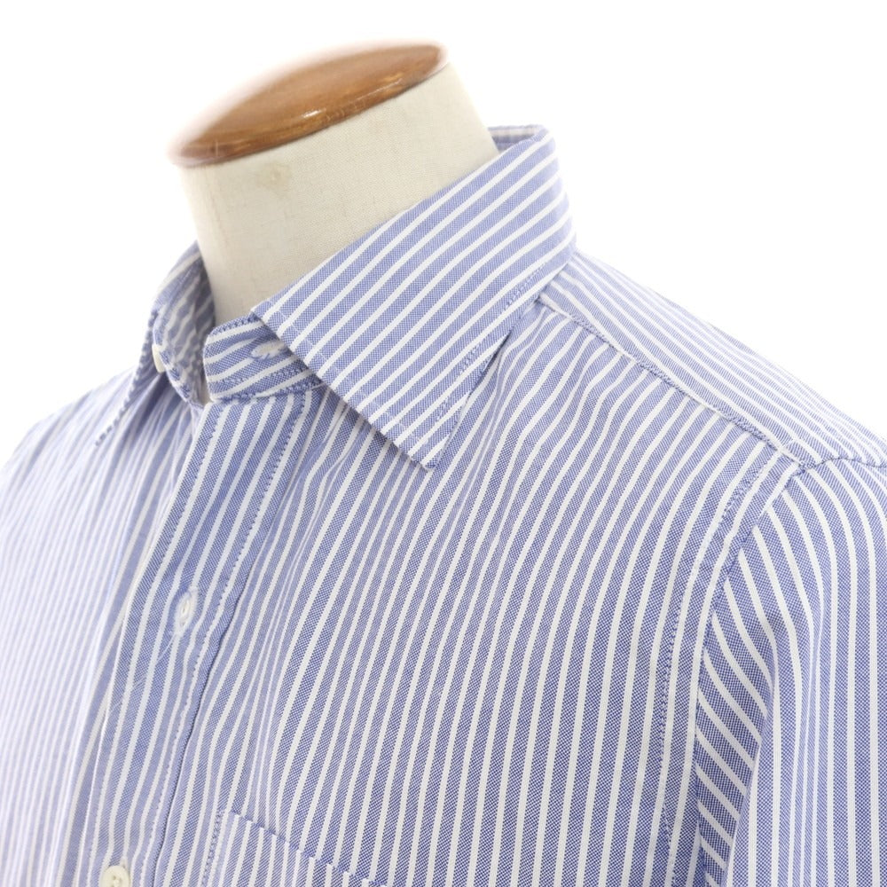 【新品】グランシャツ Glanshirt コットン ストライプ カジュアルシャツ ブルーxホワイト【 39 】【 状態ランクN 】【 メンズ 】