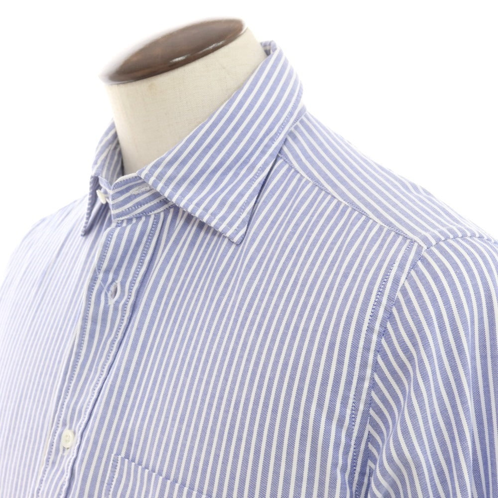 【新品】グランシャツ Glanshirt コットン ストライプ カジュアルシャツ ブルーxホワイト【 41 】【 状態ランクN 】【 メンズ 】