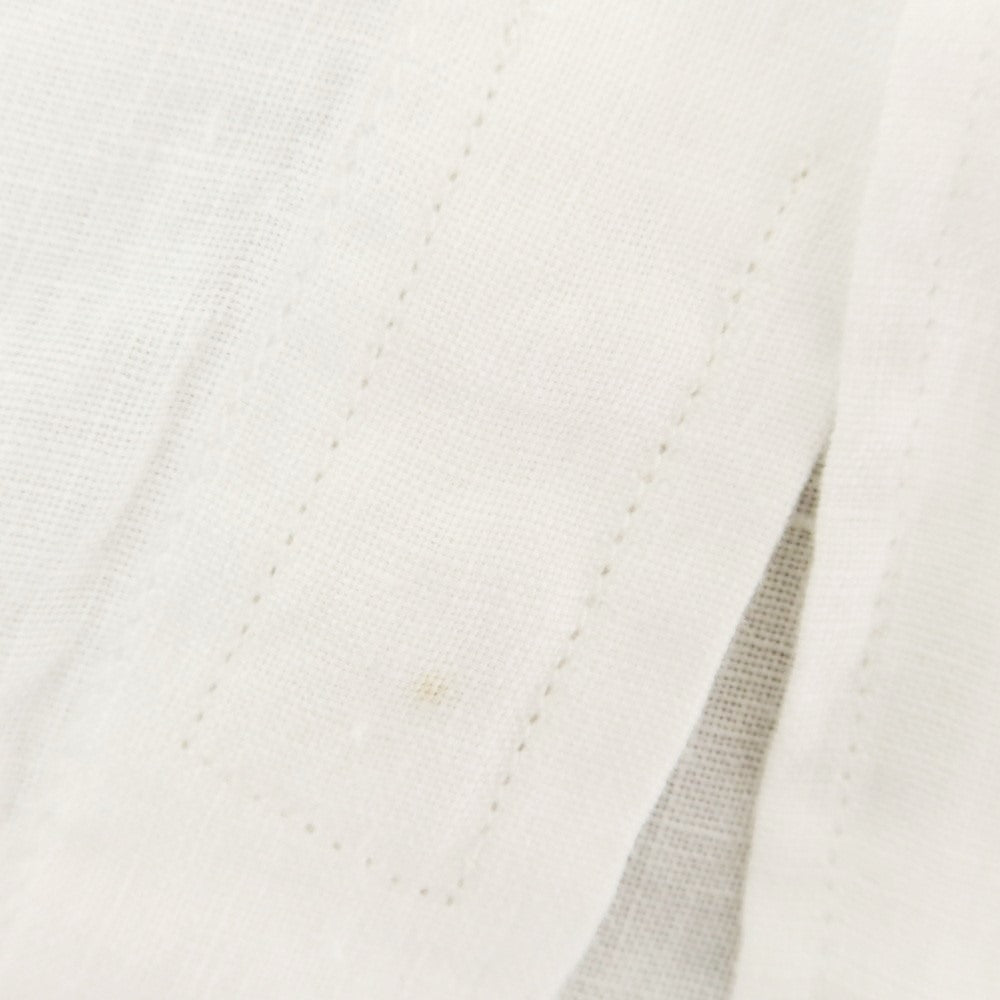 【新品アウトレット】グランシャツ Glanshirt リネン ワイドカラー カジュアルシャツ ホワイト【 37 】【 状態ランクN- 】【 メンズ 】