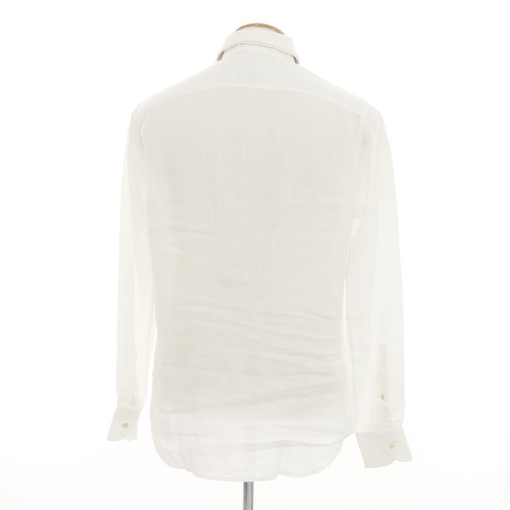 【新品】グランシャツ Glanshirt リネン ワイドカラー カジュアルシャツ ホワイト【 39 】【 状態ランクN 】【 メンズ 】