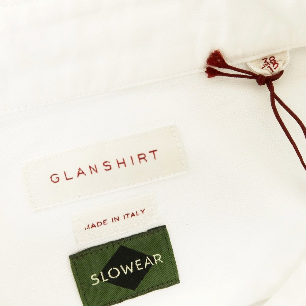 【新品アウトレット】グランシャツ Glanshirt オックスフォードコットン ボタンダウン カジュアルシャツ ホワイト【 38 】【 状態ランクN- 】【 メンズ 】